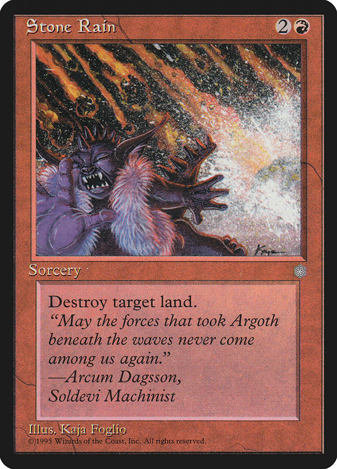 Stone Rain – Common Magic: The Gathering card from Ice Age (#217)
