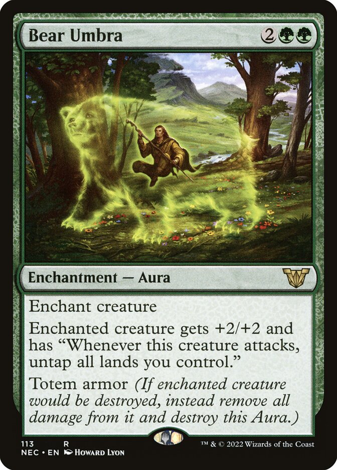 Bear Umbra – Rare Magic: The Gathering card from Neon Dynasty Commander (#113)