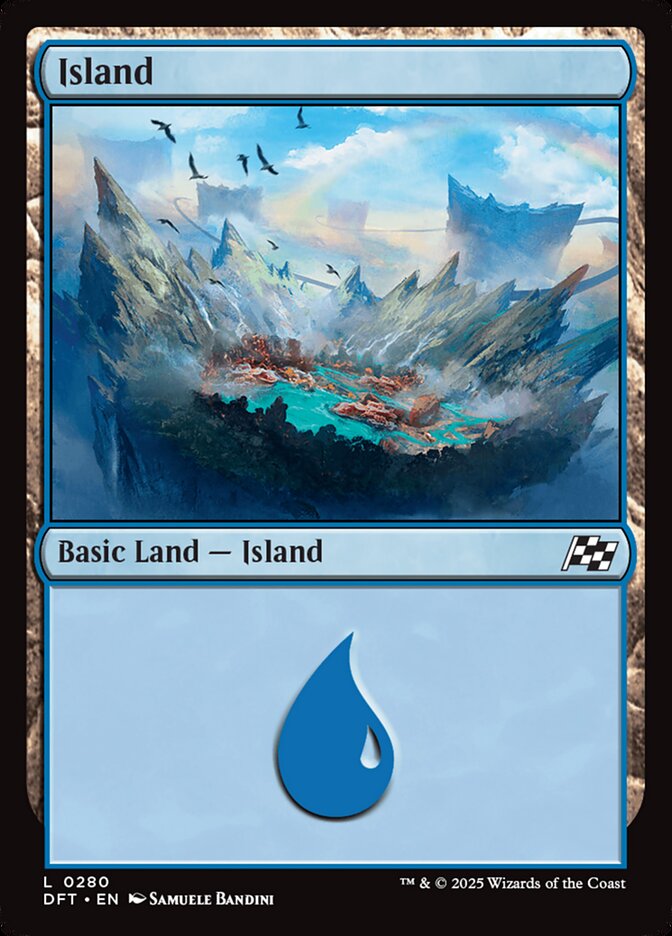 Island – Common Magic: The Gathering card from Aetherdrift (#280)