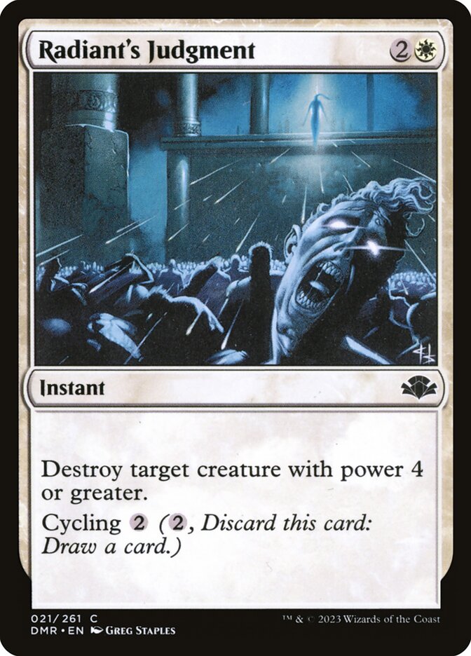 Radiant's Judgment – Common Magic: The Gathering card from Dominaria Remastered (#21)