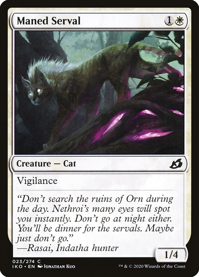 Maned Serval – Common Magic: The Gathering card from Ikoria: Lair of Behemoths (#23)