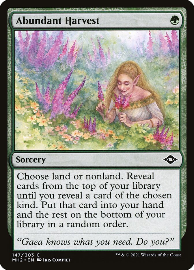 Abundant Harvest – Common Magic: The Gathering card from Modern Horizons 2 (#147)