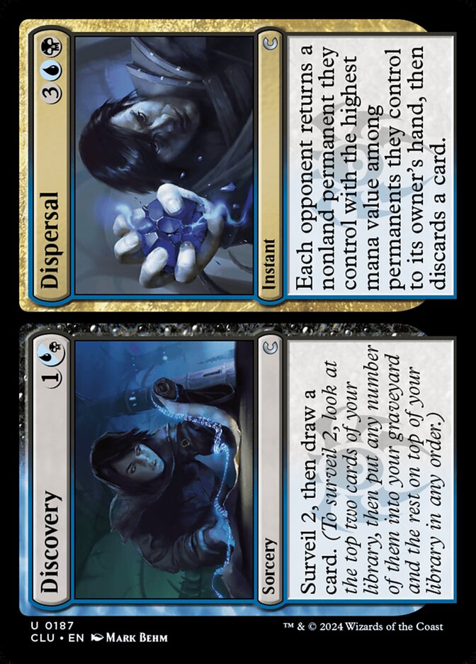 Discovery // Dispersal – Uncommon Magic: The Gathering card from Ravnica: Clue Edition (#187)