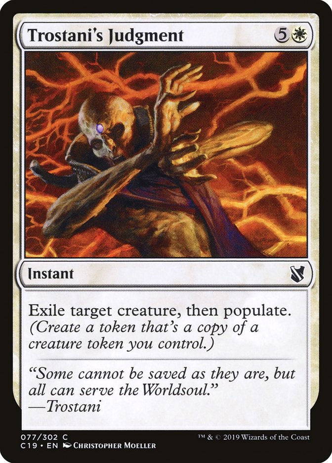 Trostani's Judgment – Common Magic: The Gathering card from Commander 2019 (#77)
