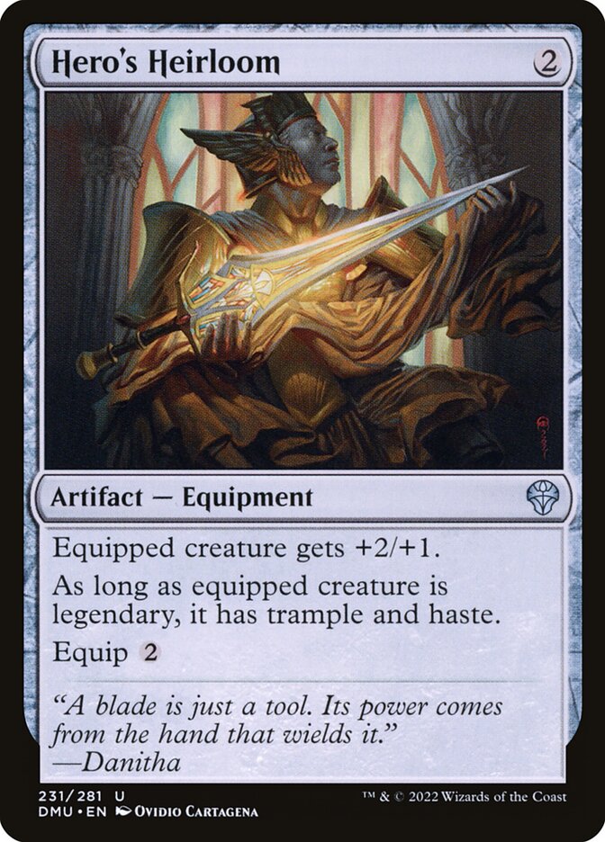 Hero's Heirloom – Uncommon Magic: The Gathering card from Dominaria United (#231)