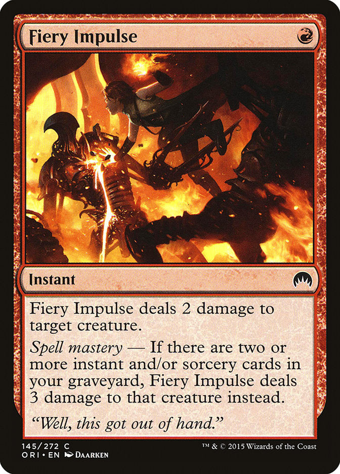 Fiery Impulse – Common Magic: The Gathering card from Magic Origins (#145)