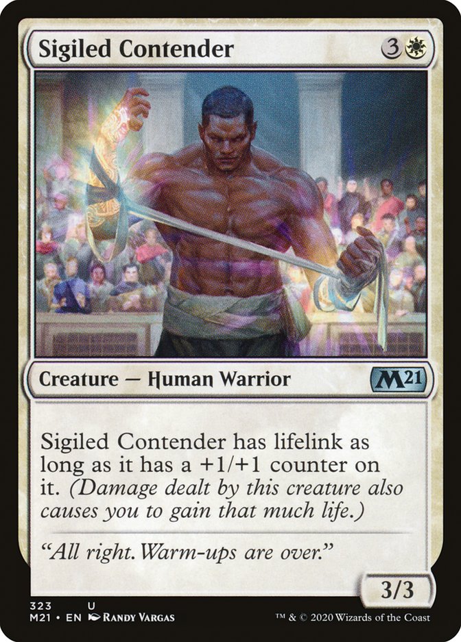 Sigiled Contender – Uncommon Magic: The Gathering card from Core Set 2021 (#323)