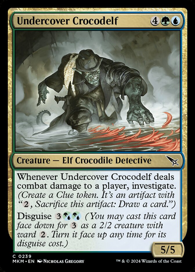 Undercover Crocodelf – Common Magic: The Gathering card from Murders at Karlov Manor (#239)