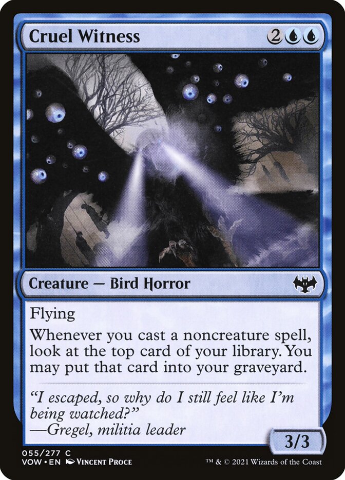 Cruel Witness – Common Magic: The Gathering card from Innistrad: Crimson Vow (#55)