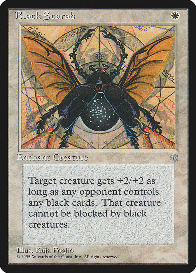 Black Scarab – Uncommon Magic: The Gathering card from Ice Age (#6)