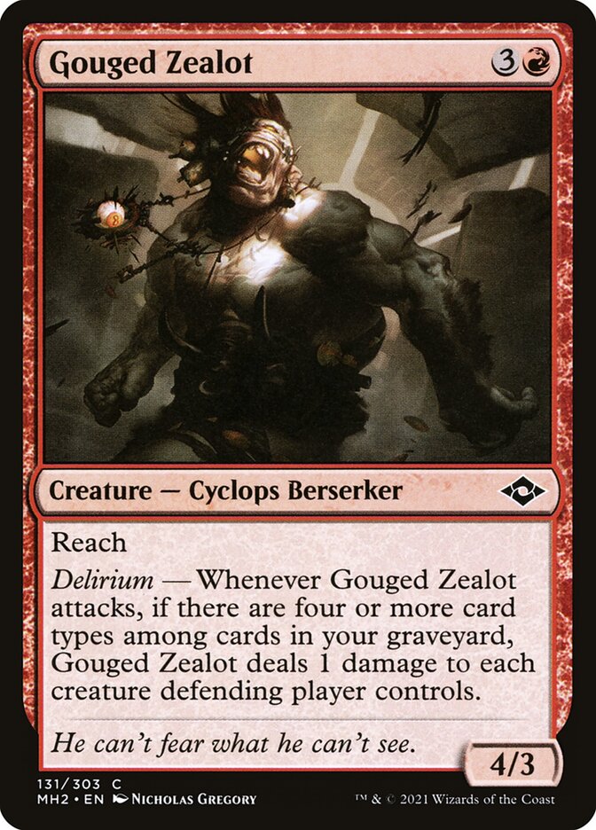 Gouged Zealot – Common Magic: The Gathering card from Modern Horizons 2 (#131)