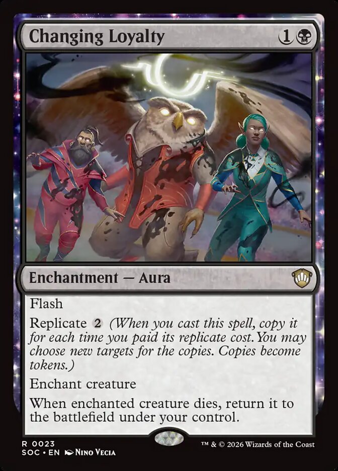 Changing Loyalty – Rare Magic: The Gathering card from Secrets of Strixhaven Commander (#23)