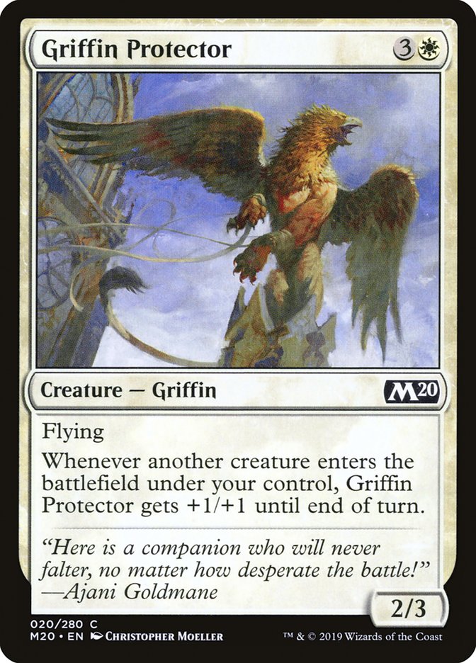 Griffin Protector – Common Magic: The Gathering card from Core Set 2020 (#20)
