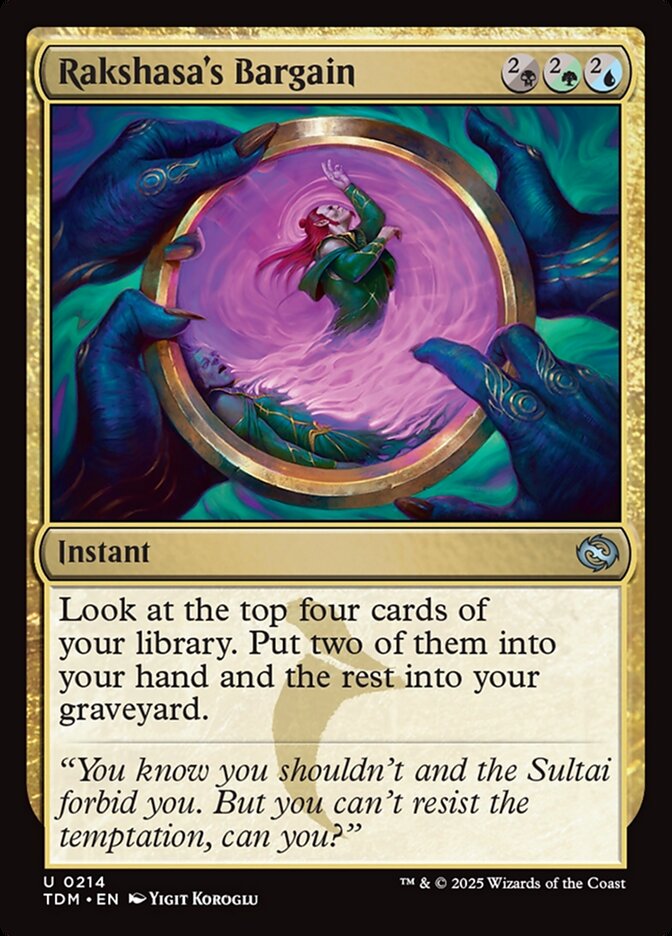 Rakshasa's Bargain – Uncommon Magic: The Gathering card from Tarkir: Dragonstorm (#214)