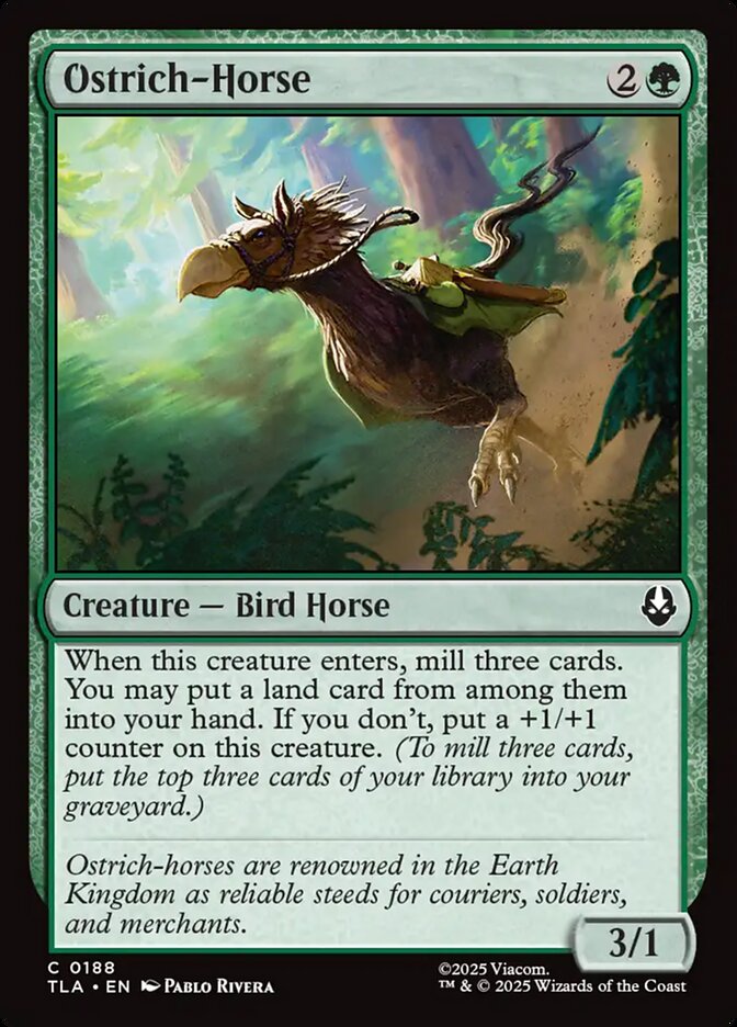 Ostrich-Horse – Common Magic: The Gathering card from Avatar: The Last Airbender (#188)