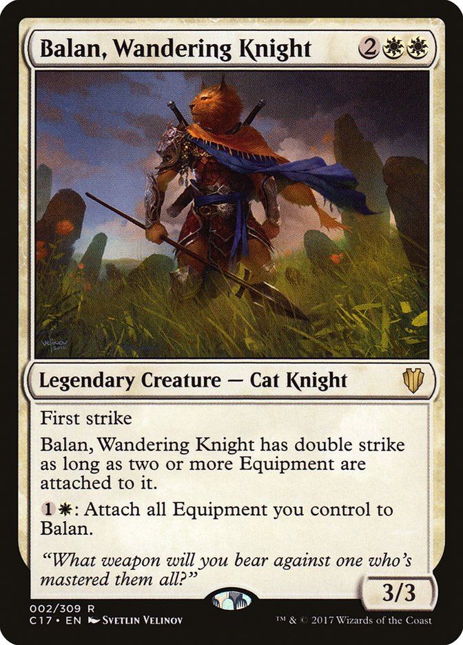 Balan, Wandering Knight – Rare Magic: The Gathering card from Commander 2017 (#2)