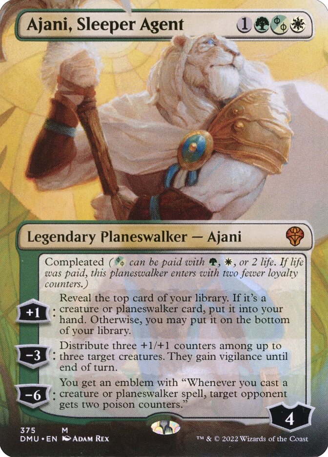 Ajani, Sleeper Agent – Mythic Magic: The Gathering card from Dominaria United (#375)