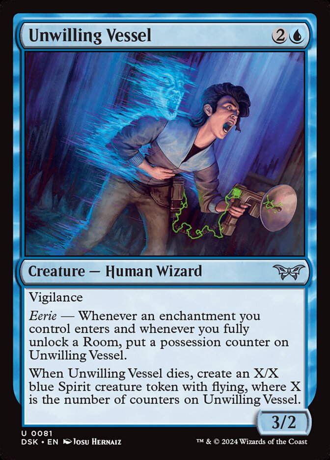 Unwilling Vessel – Uncommon Magic: The Gathering card from Duskmourn: House of Horror (#81)