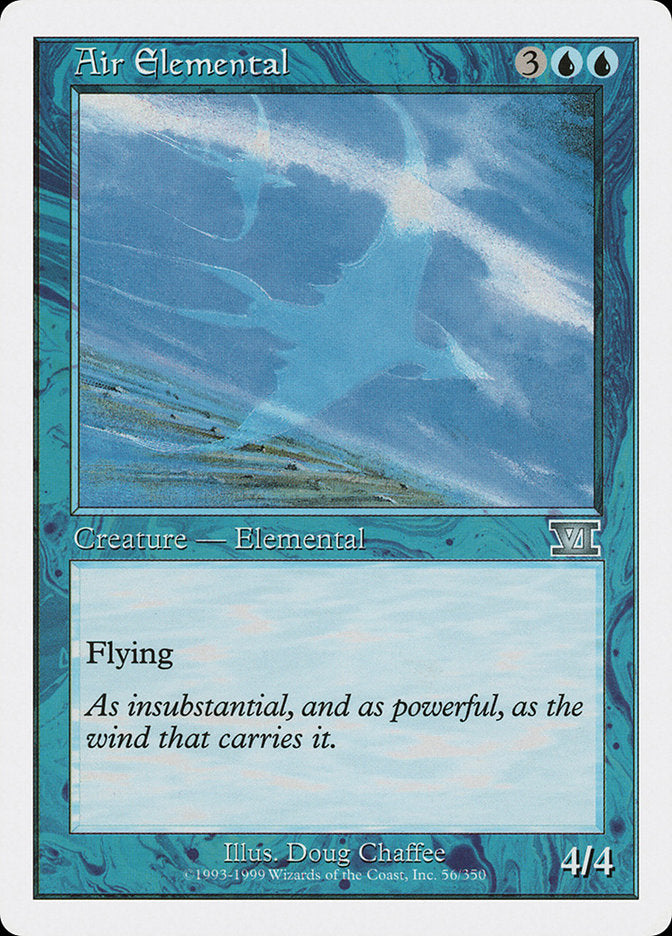Air Elemental – Uncommon Magic: The Gathering card from Classic Sixth Edition (#56)
