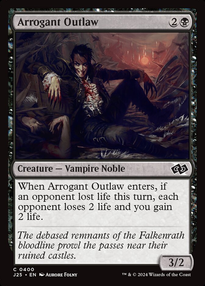 Arrogant Outlaw – Common Magic: The Gathering card from Foundations Jumpstart (#400)