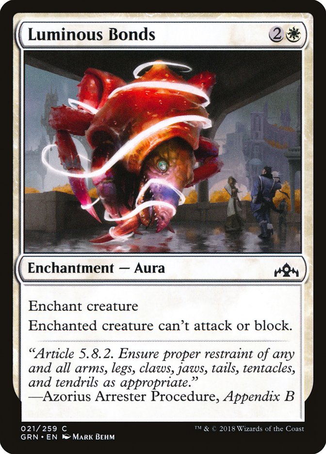 Luminous Bonds – Common Magic: The Gathering card from Guilds of Ravnica (#21)