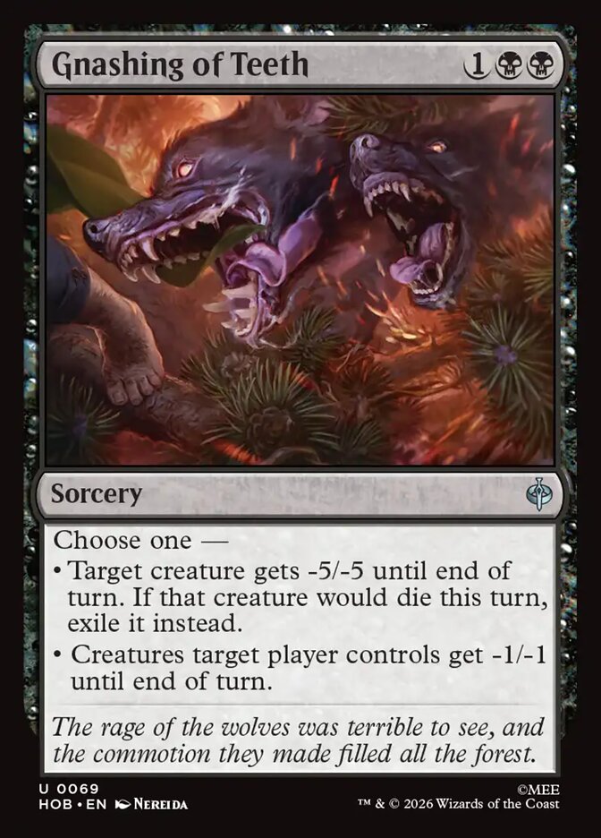 Gnashing of Teeth – Uncommon Magic: The Gathering card from The Hobbit (#69)