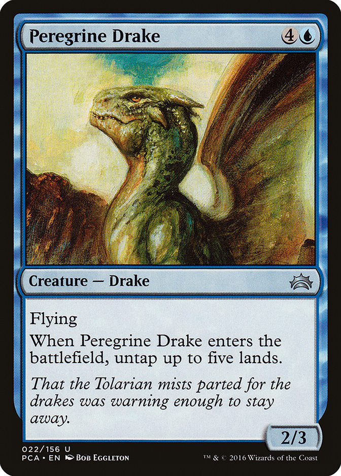 Peregrine Drake – Uncommon Magic: The Gathering card from Planechase Anthology (#22)
