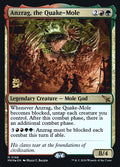 Anzrag, the Quake-Mole – Mythic Magic: The Gathering card from Murders at Karlov Manor Promos (#186s)