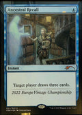 Ancestral Recall – Special Magic: The Gathering card from Vintage Championship (#2022C)