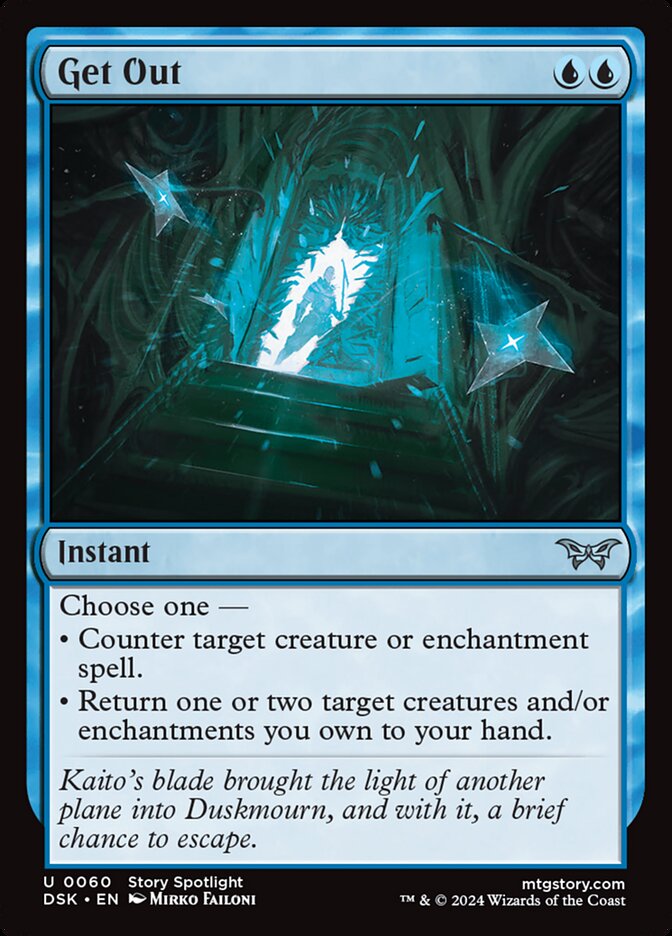 Get Out – Uncommon Magic: The Gathering card from Duskmourn: House of Horror (#60)