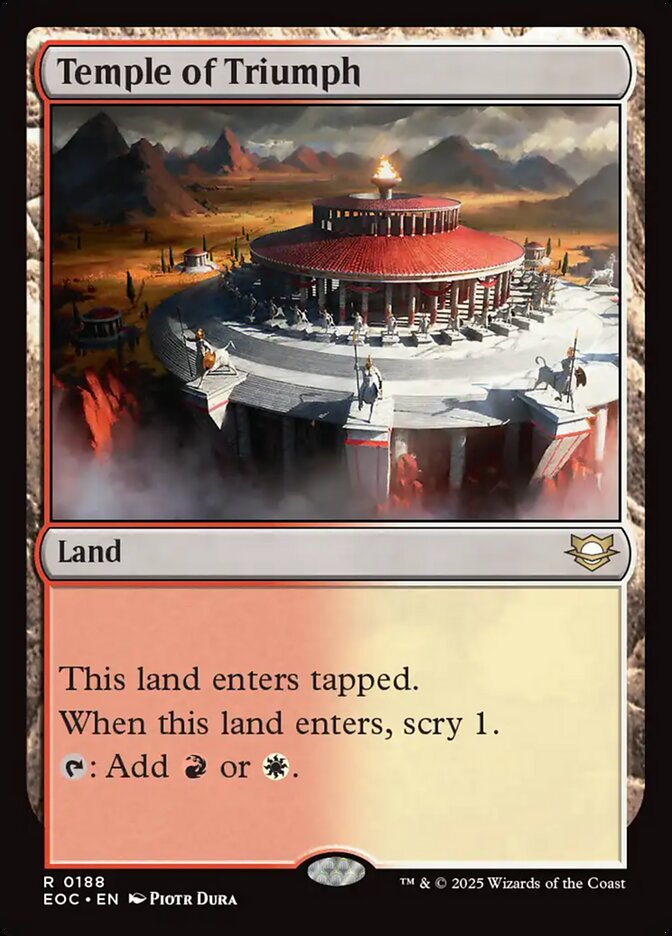 Temple of Triumph – Rare Magic: The Gathering card from Edge of Eternities Commander (#188)
