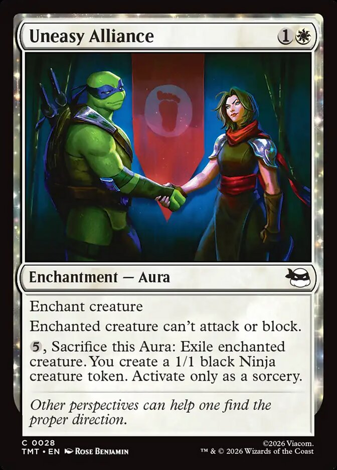Uneasy Alliance – Common Magic: The Gathering card from Teenage Mutant Ninja Turtles (#28)
