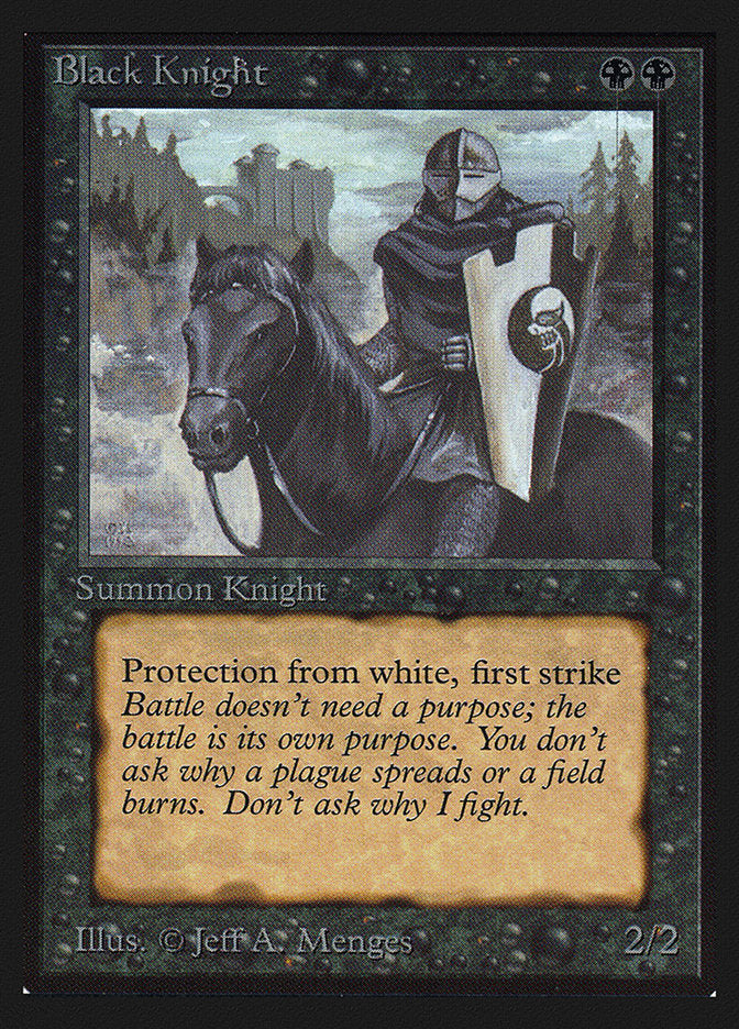 Black Knight – Uncommon Magic: The Gathering card from Intl. Collectors' Edition (#95)