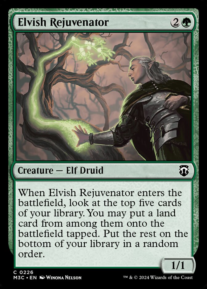 Elvish Rejuvenator – Common Magic: The Gathering card from Modern Horizons 3 Commander (#226)