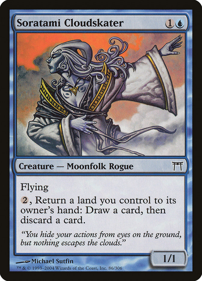 Soratami Cloudskater – Common Magic: The Gathering card from Champions of Kamigawa (#86)