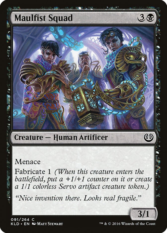 Maulfist Squad – Common Magic: The Gathering card from Kaladesh (#91)