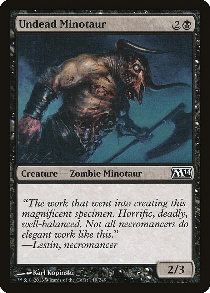 Undead Minotaur – Common Magic: The Gathering card from Magic 2014 (#119)