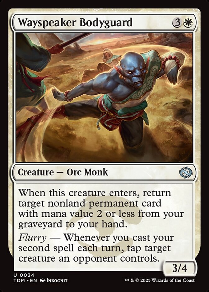 Wayspeaker Bodyguard – Uncommon Magic: The Gathering card from Tarkir: Dragonstorm (#34)