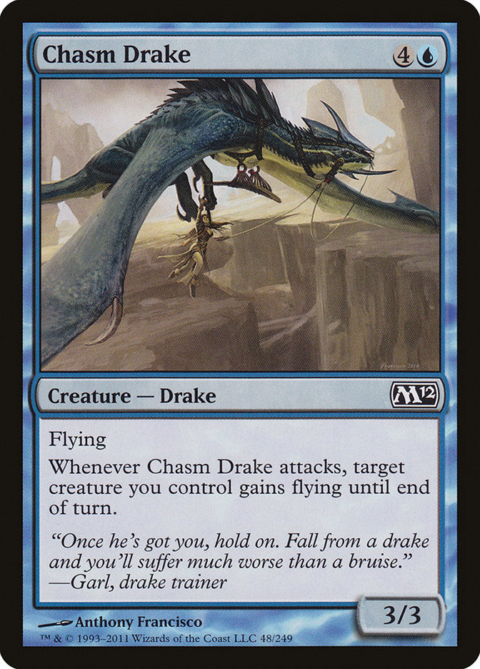 Chasm Drake – Common Magic: The Gathering card from Magic 2012 (#48)