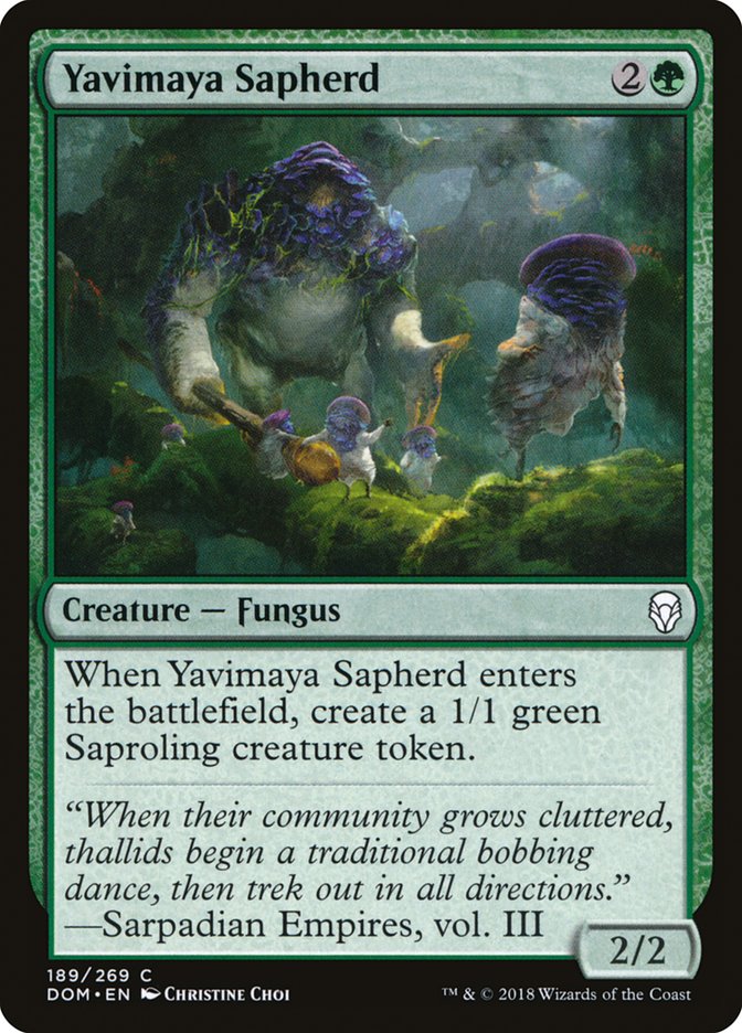 Yavimaya Sapherd – Common Magic: The Gathering card from Dominaria (#189)