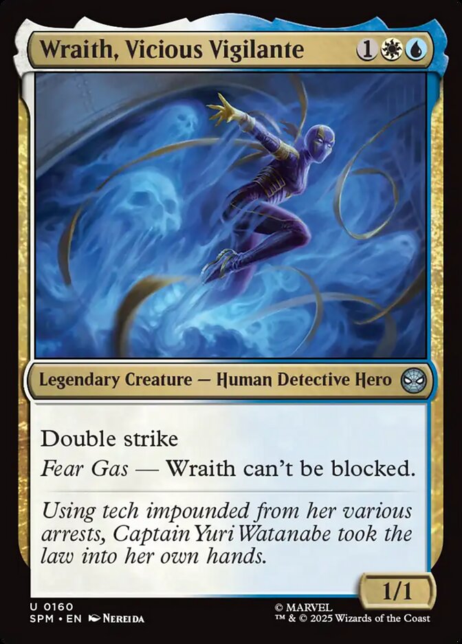 Wraith, Vicious Vigilante – Uncommon Magic: The Gathering card from Marvel's Spider-Man (#160)