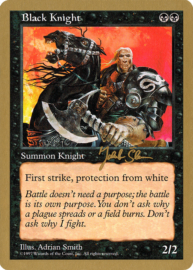 Black Knight – Uncommon Magic: The Gathering card from World Championship Decks 1997 (#js143)