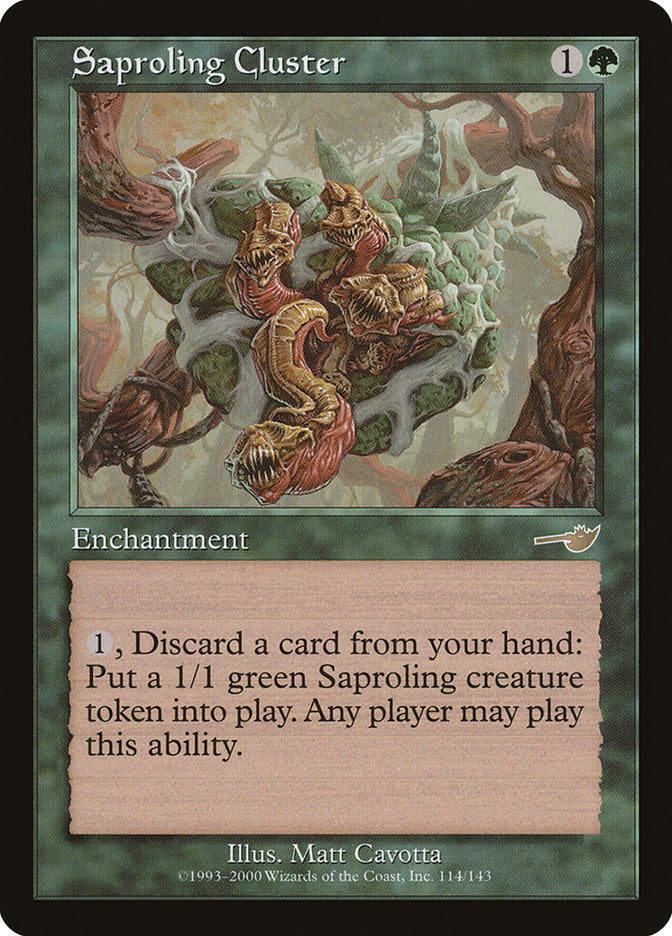 Saproling Cluster – Rare Magic: The Gathering card from Nemesis (#114)