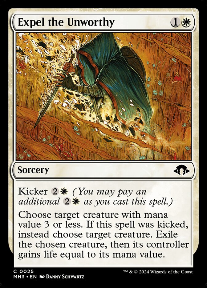 Expel the Unworthy – Common Magic: The Gathering card from Modern Horizons 3 (#25)
