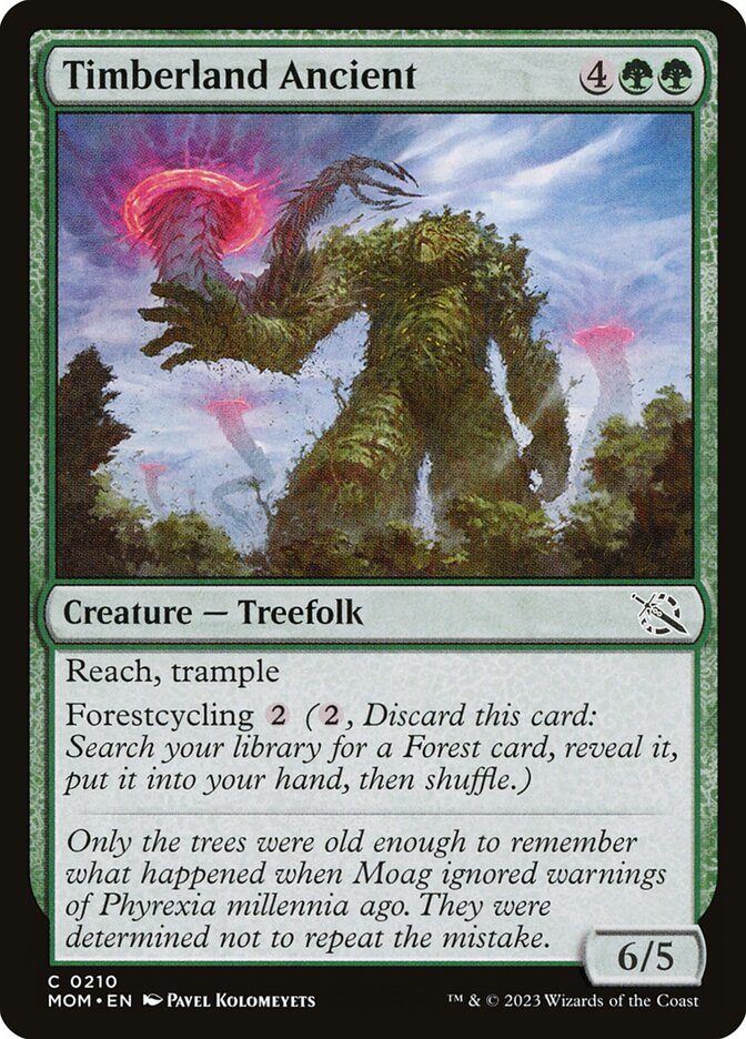 Timberland Ancient – Common Magic: The Gathering card from March of the Machine (#210)