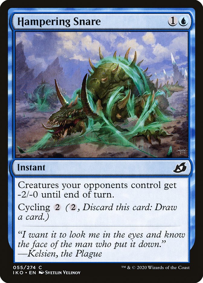 Hampering Snare – Common Magic: The Gathering card from Ikoria: Lair of Behemoths (#55)