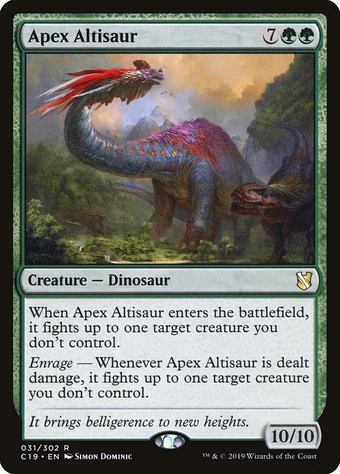 Apex Altisaur – Rare Magic: The Gathering card from Commander 2019 (#31)