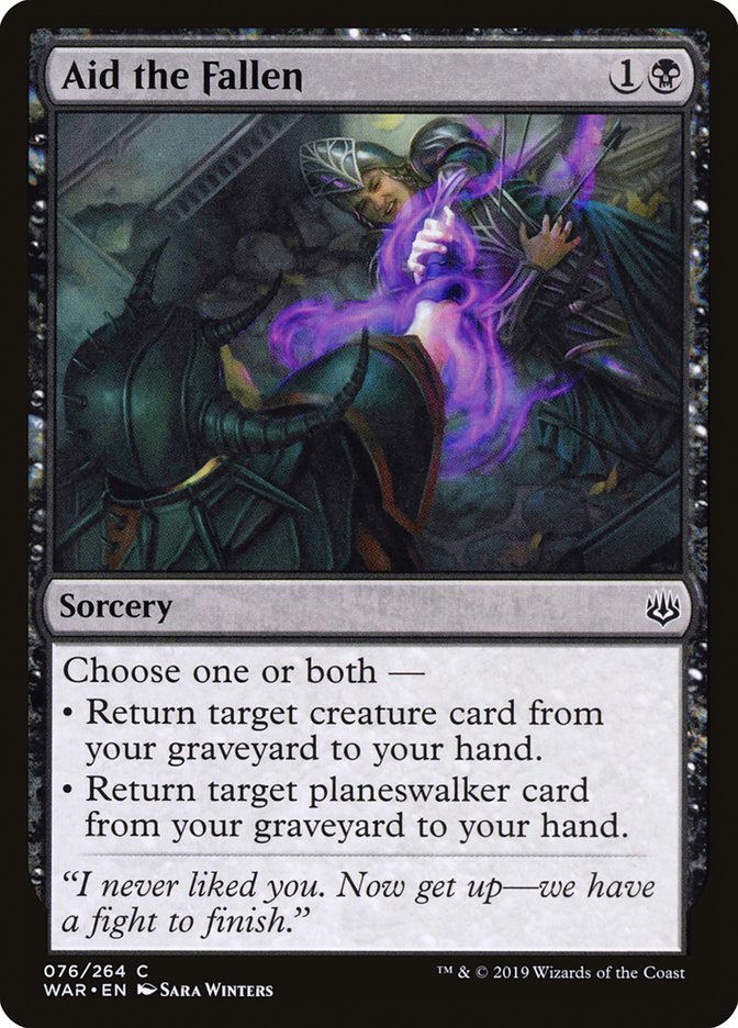Aid the Fallen – Common Magic: The Gathering card from War of the Spark (#76)
