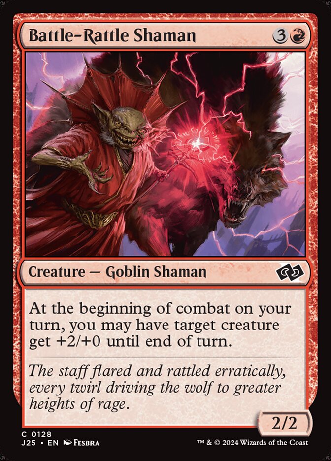 Battle-Rattle Shaman – Common Magic: The Gathering card from Foundations Jumpstart (#128)