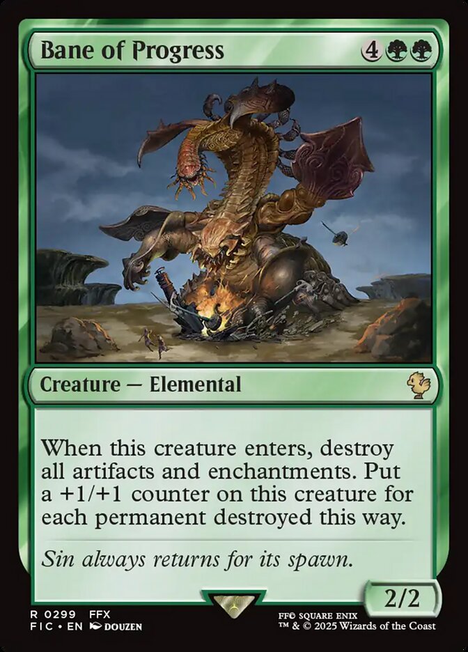 Bane of Progress – Rare Magic: The Gathering card from Final Fantasy Commander (#299)